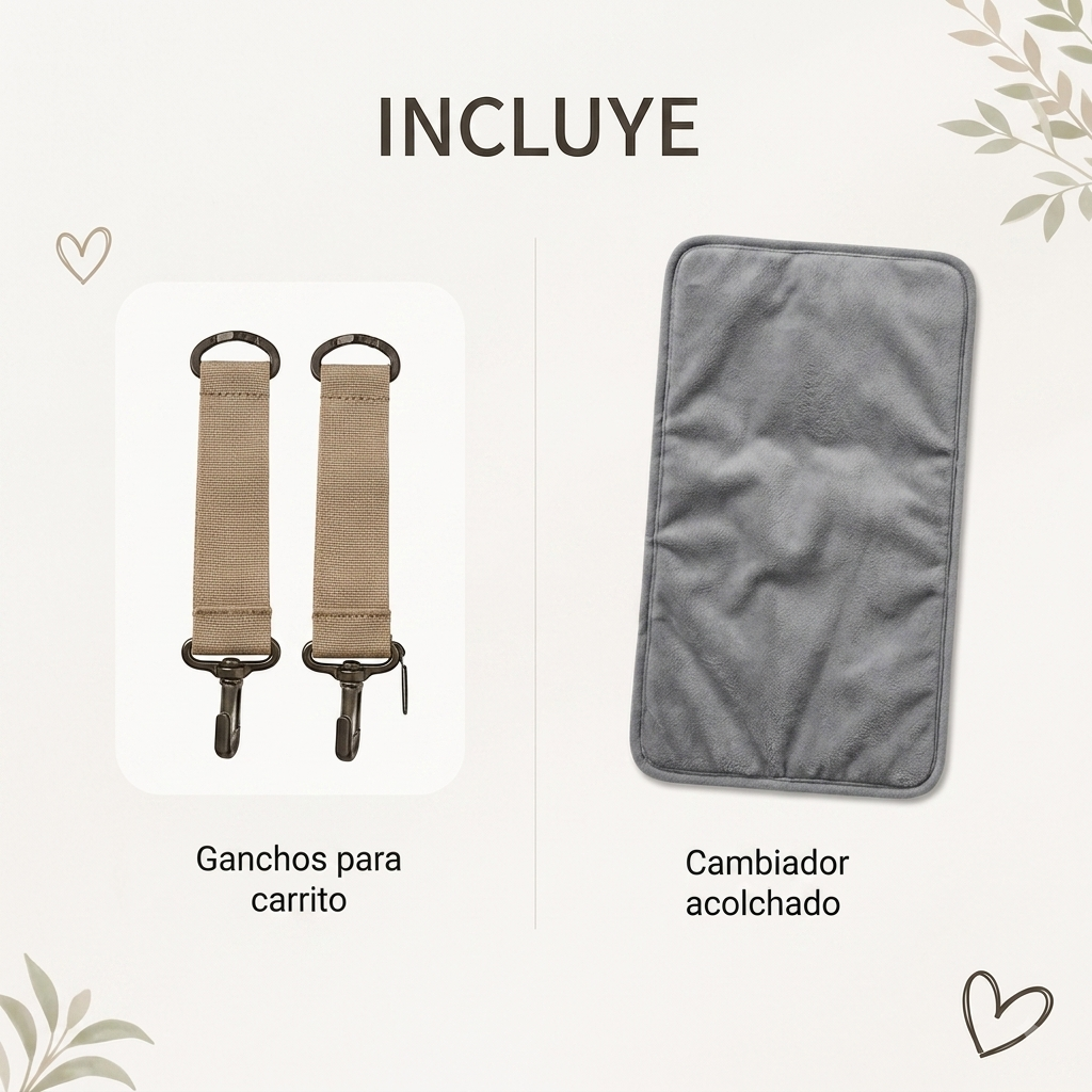 Mochila pañalera con cuna
