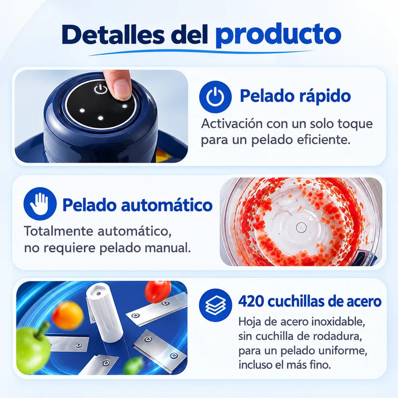 Pelador automático de frutas y verduras